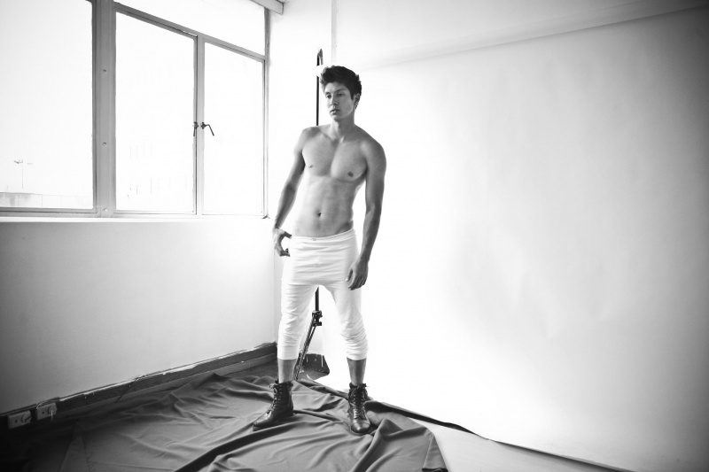 Male model photo shoot of Oscar Rene by Brandon Andre