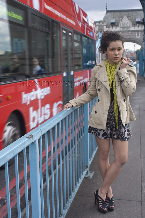 Female model photo shoot of Alex Myers Photography in Tower Bridge, London