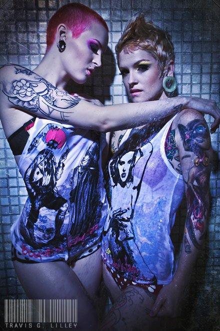 Female model photo shoot of  Ruca  and Kaia  by Travis G Lilley in shower.