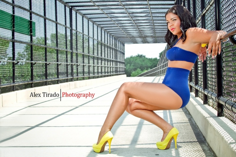 Female model photo shoot of Yenny Santos by Alex Tirado Photography in Tampa, FL, makeup by AnamaryV