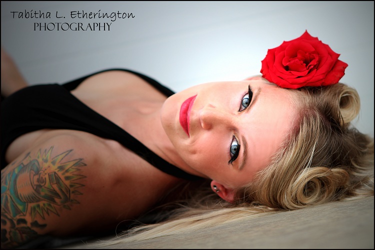 Female model photo shoot of Tabitha Etherington and Miss Outlaw