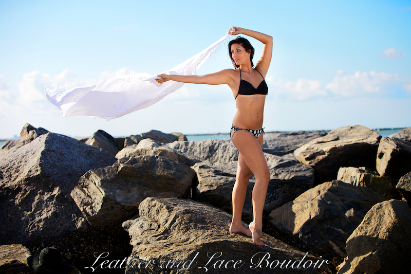 Male and Female model photo shoot of Leather-N-Lace Boudoir and Maria kent in New Smyrna Beach