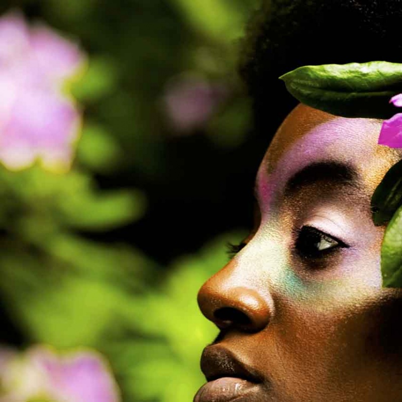 Male and Female model photo shoot of John B and Akosua Kete, makeup by Sarah Vaites