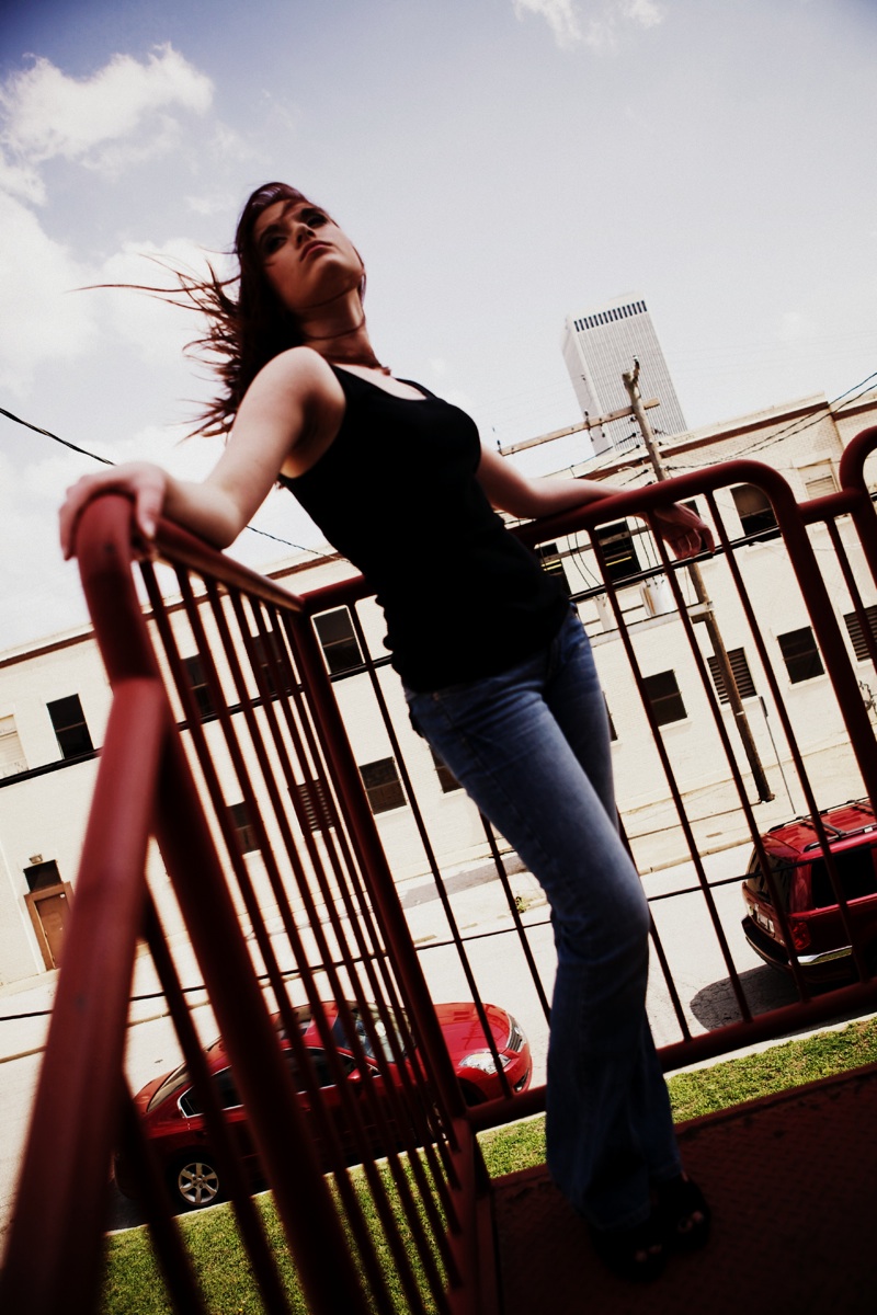 Female model photo shoot of MsRubyReid by Ronzphoto  in Downtown Tulsa