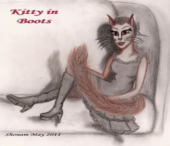 Female model photo shoot of ShonaArt and Kitty LaRose in (thanks to Kitty LaRose for the inspiration :))