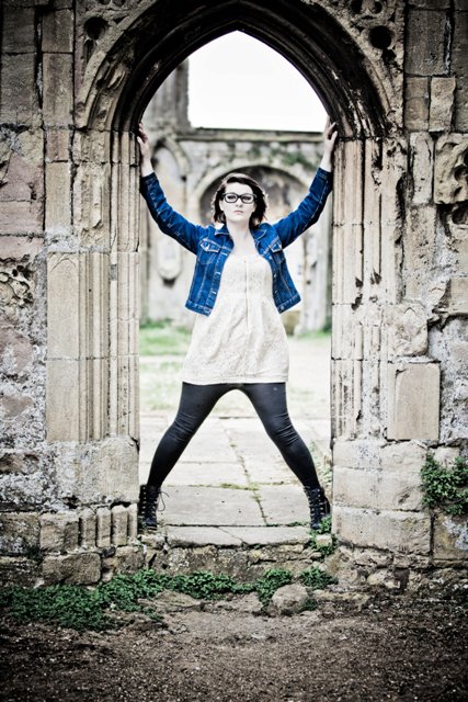 Female model photo shoot of SoLitttleCures in Crowland Abbey