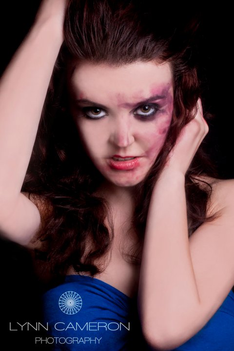 Female model photo shoot of FJ Make Up Artistry and Nicole Abbott by LynnCameron Photography in Dundee