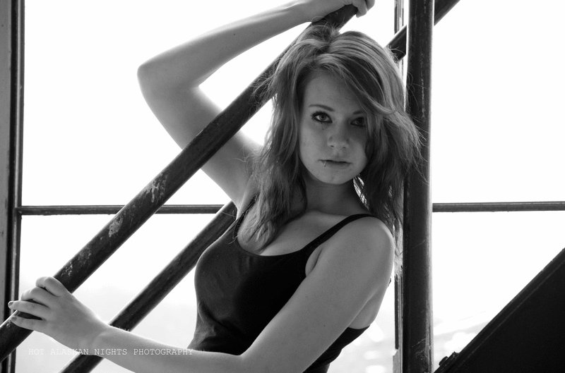 Female model photo shoot of Natasia Lovelace in Buckner Building