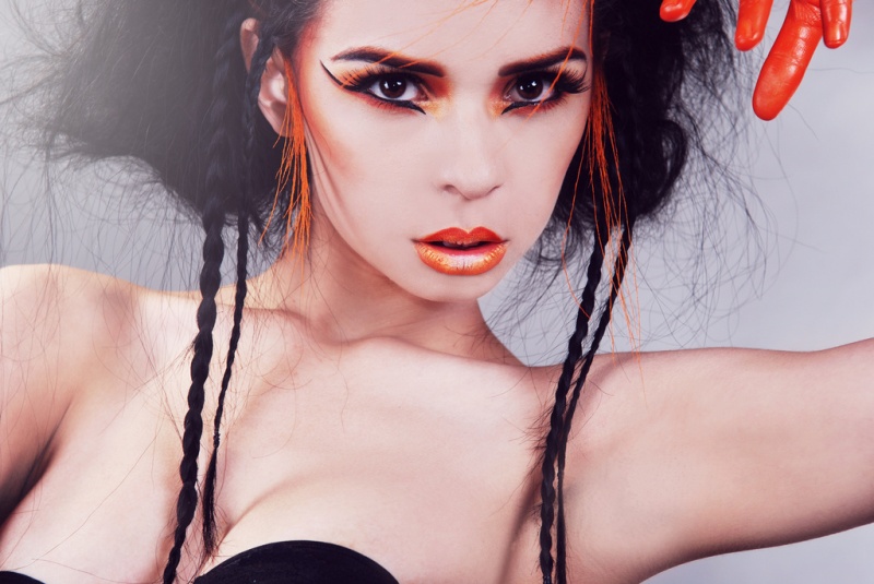 Female model photo shoot of Make-up by Samantha
