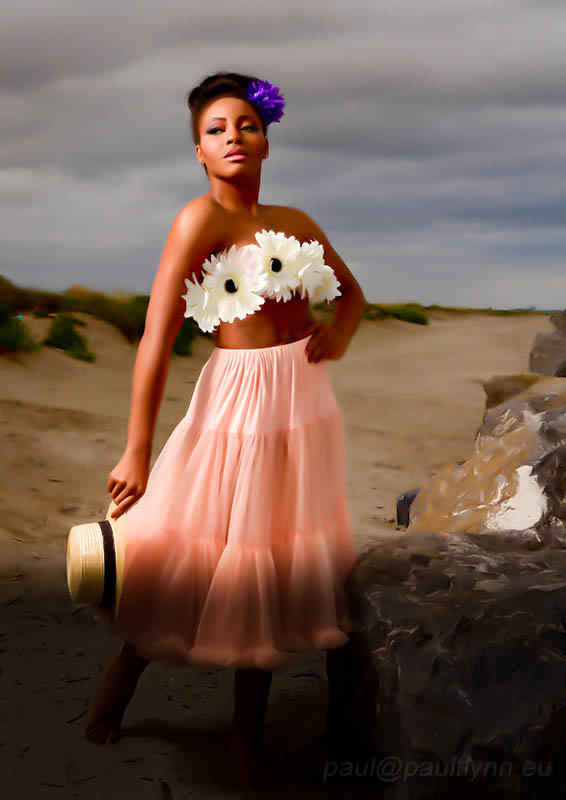 Female model photo shoot of Daisy Chain in Dollymount Beach