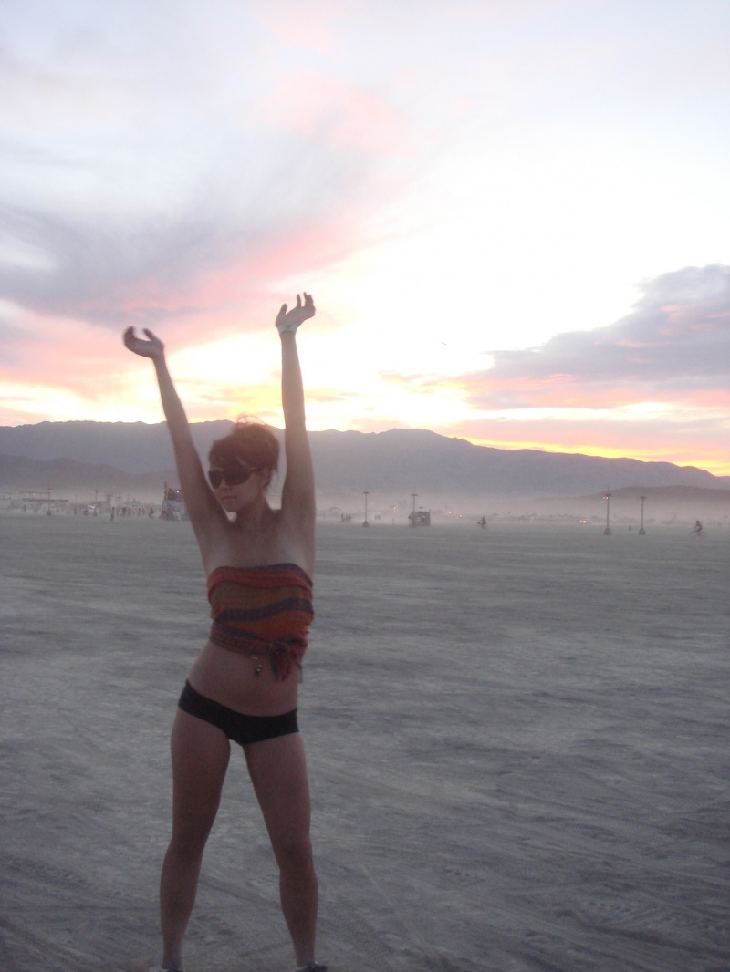 Female model photo shoot of Sarah Margaret Lee in Burning Man (Black Rock City, Nevada)