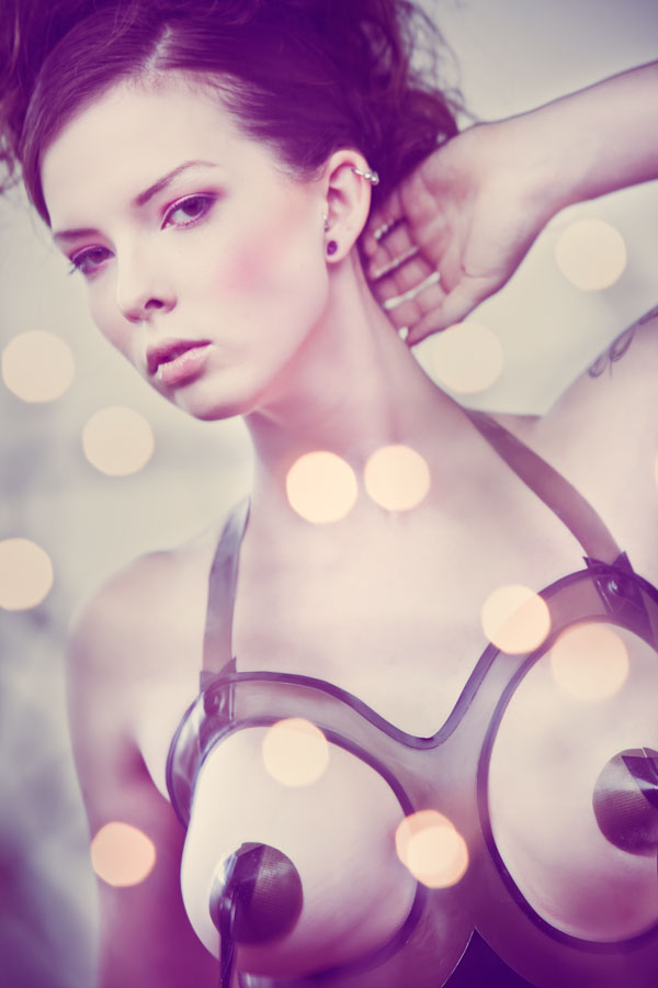 Female model photo shoot of Dali J by Corwin Prescott, makeup by Liz Martin, clothing designed by dont-V