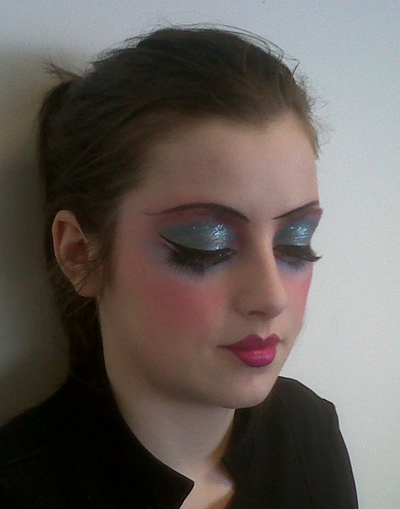 Female model photo shoot of Audrey Byron in The School of Make-up artistry , Briarhill, Galway
