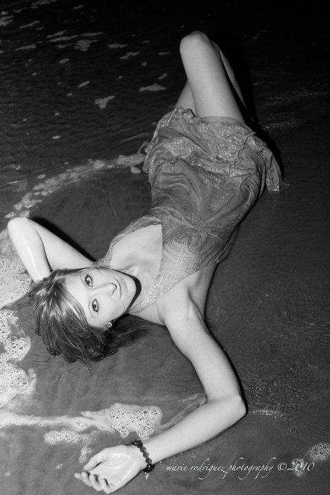 Female model photo shoot of **marie rodriguez** in beach