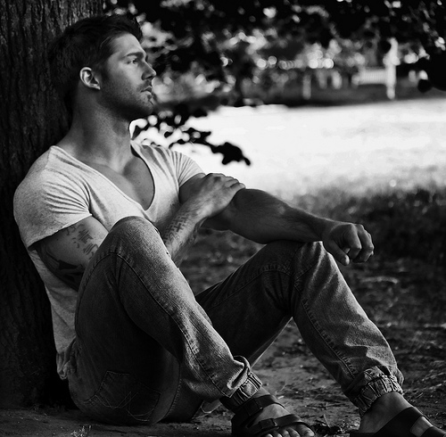Male model photo shoot of Jamie Benstock in Hyde Park London, Summer 2011