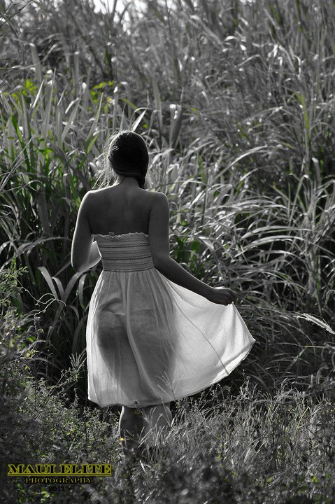 Female model photo shoot of Savannahh in cane fields; Old Sugar Mill