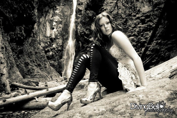 Female model photo shoot of Kelsey Andrews by Diving Bell Photography in Goldstream Park