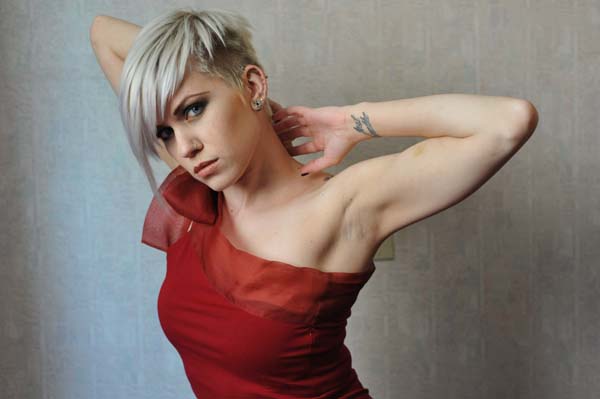 Female model photo shoot of Lori Delmer by H B P, wardrobe styled by Dre Ra-bel