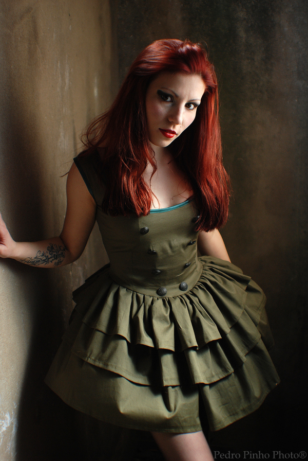 Female model photo shoot of Royal Corsetry in V. N. Gaia- Lavadores