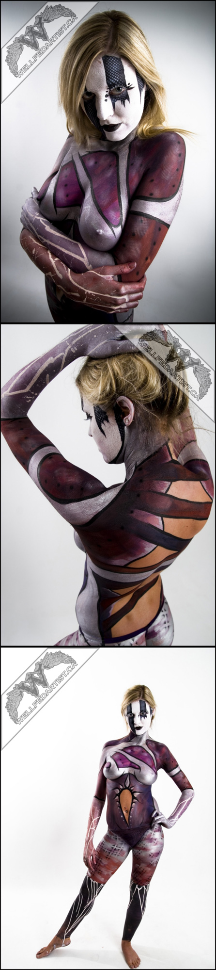 Male and Female model photo shoot of Wellfedartist Bodypaint and Hannah L Cameron in Ottawa, ON, Canada