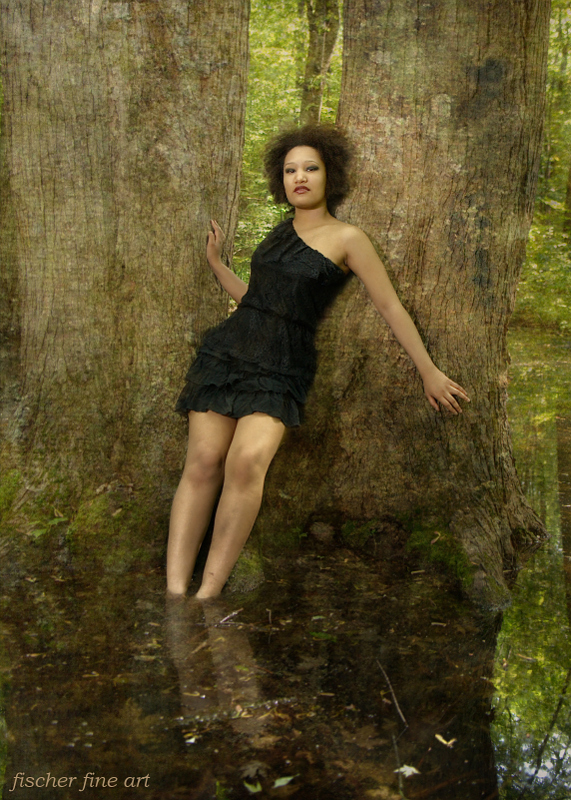 Female model photo shoot of Amanda Saint by FischerFineArt in "The forgotten forest"