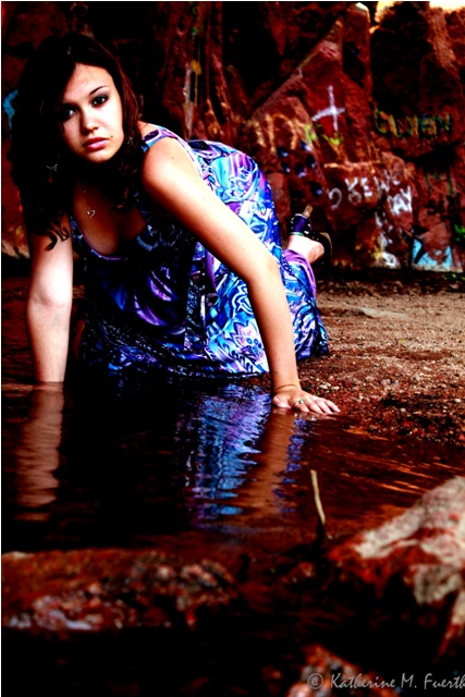 Female model photo shoot of Le Kats Photography and Samantha West 92 in Graffiti Falls, Colorado Springs