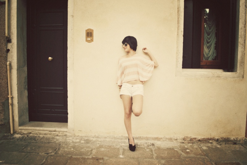 Female model photo shoot of Courtney Tomey  in Venice, Italy