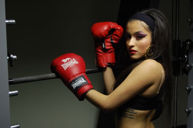 Female model photo shoot of Teena Labeeb in energie Fitness