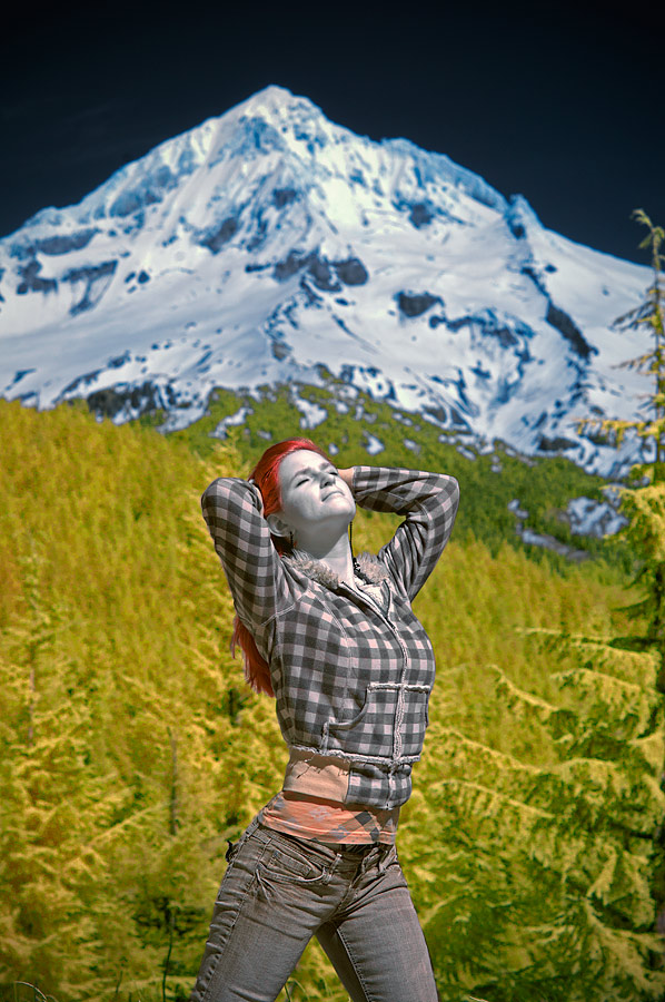 Male model photo shoot of Infrared Man in Zigzag, Oregon