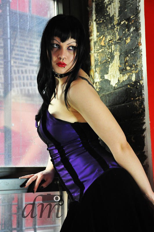 Female model photo shoot of Rose Noir by Donielle Monique Photog in Chicago, IL, clothing designed by DevoidandDeveil