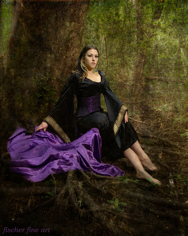 Female model photo shoot of Astronomica by FischerFineArt in Woods