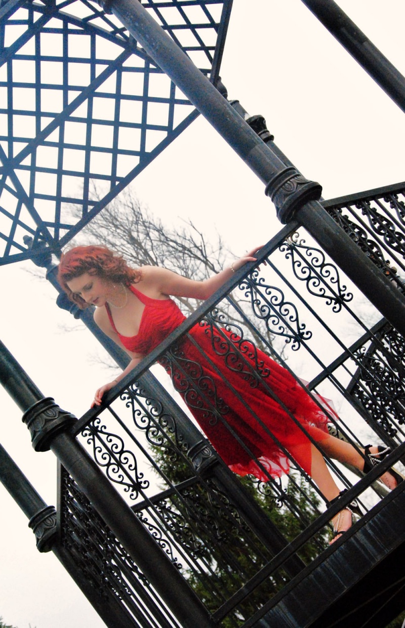 Female model photo shoot of Lucille DePerno in Park of Roses, Columbus