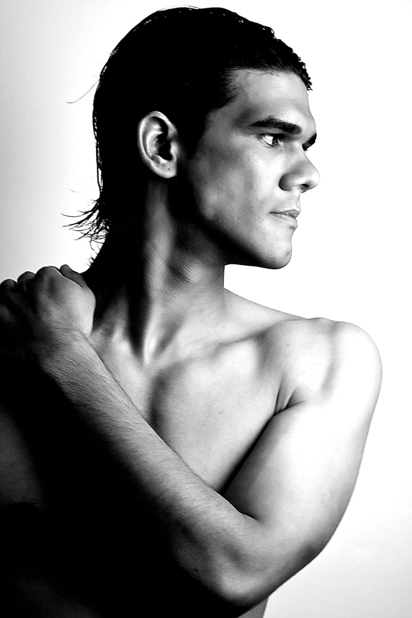 Male model photo shoot of D Reinoso in javier Mota studio