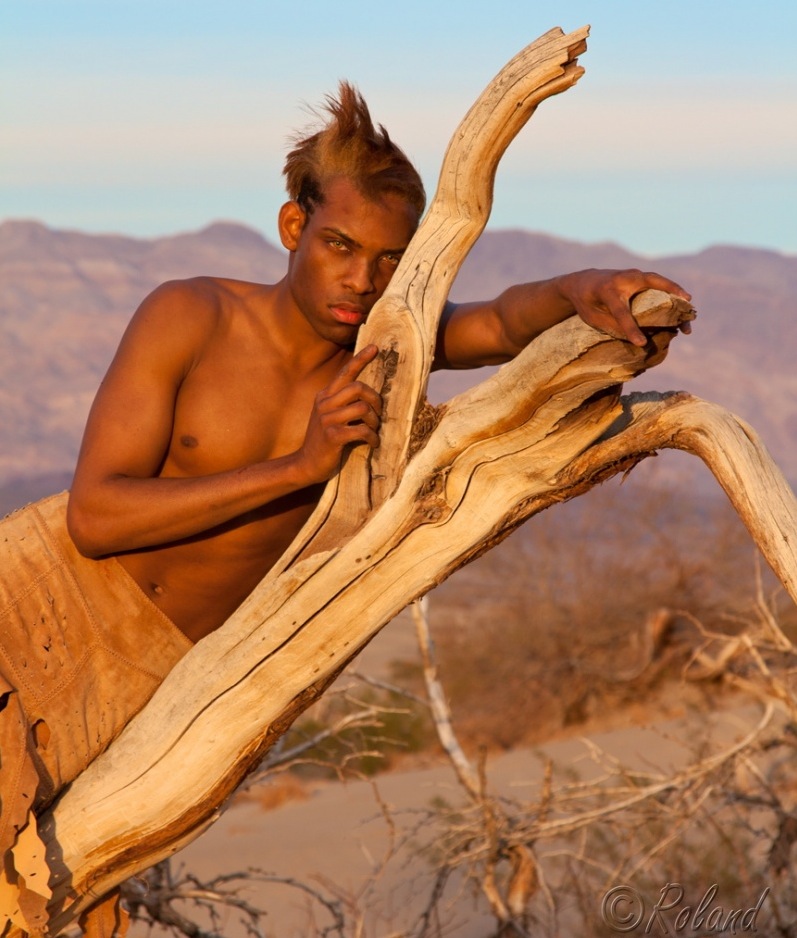 Male model photo shoot of Phoenix Nouveau by Roland Burkert in Death Valley, CA