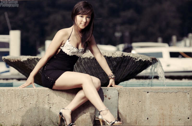 Female model photo shoot of Mari Song in Saugatuck, MI