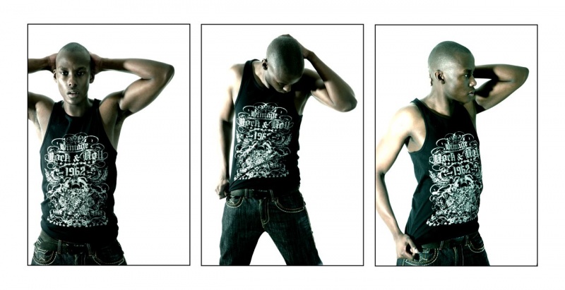 Male model photo shoot of Gray Ions and Lesala M in Studio