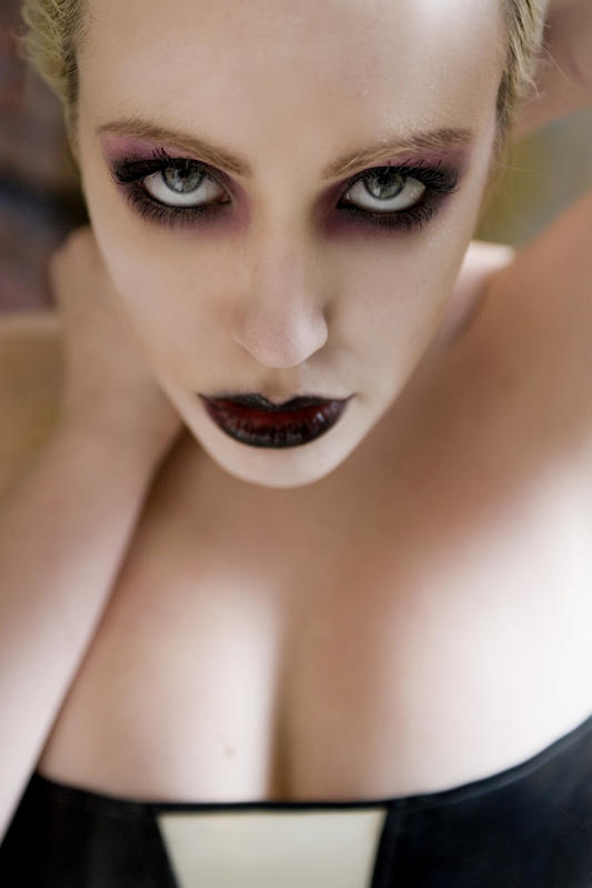 Female model photo shoot of Emma Alicia by Morbidly Inclined, makeup by Alice Bizarre