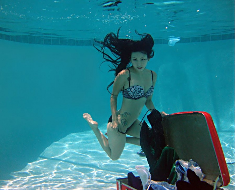 Female model photo shoot of Anastasia Elsewhere by Laf photography in Underwater