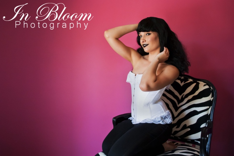 Female model photo shoot of In Bloom Photos and Trina Ballerina