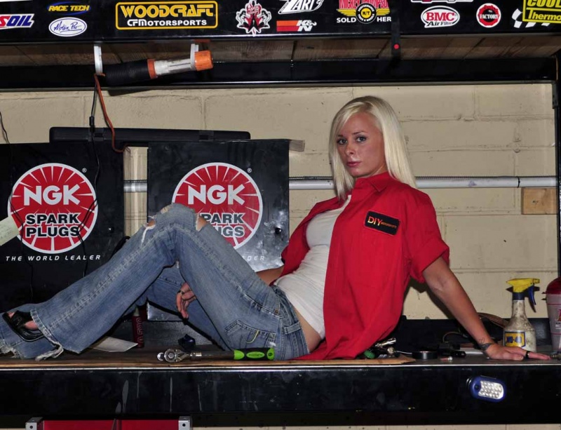 Male and Female model photo shoot of Sportserjeff and Liza Beth Bootle in DYI Motorsports