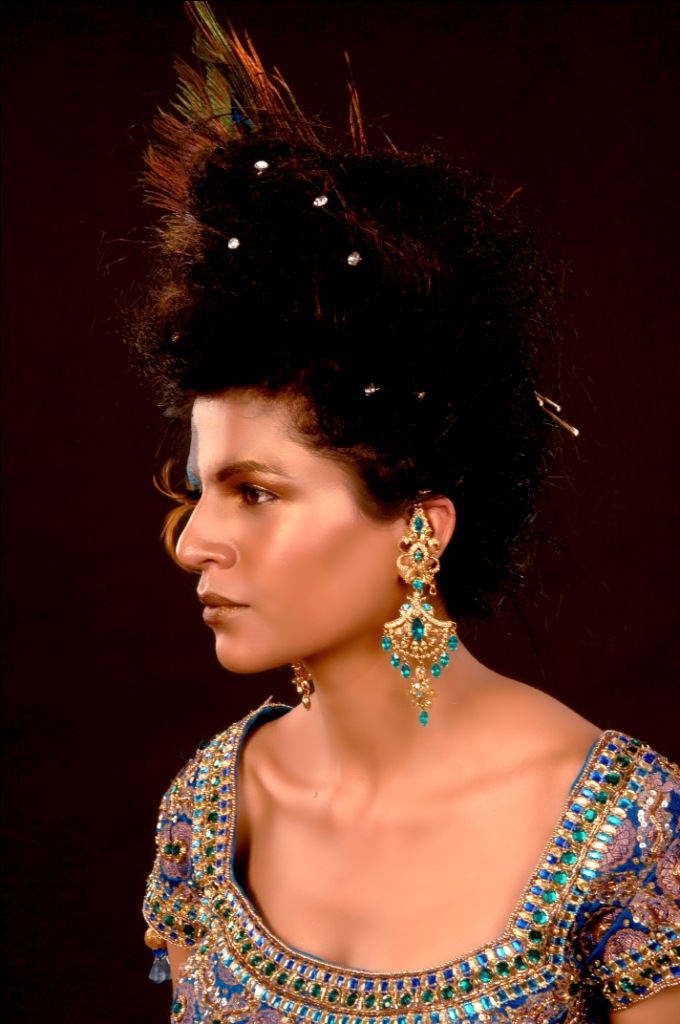 Female model photo shoot of Bindis and Tiaras Ltd in London College Of Fashion Shepherds Bush