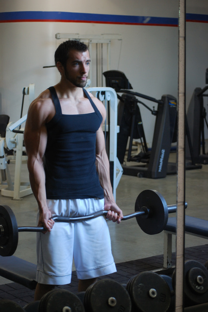 Male model photo shoot of AJ OConnell in Gym