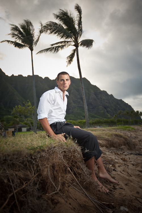 Male model photo shoot of Corey Fearing by Tomek  in oahu hawaii