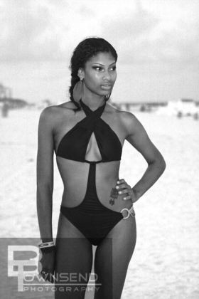 Female model photo shoot of Desi E in Miami Beach