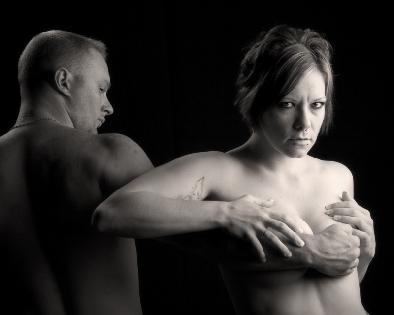 Male and Female model photo shoot of IngramImages and Brittany Lou in Studio