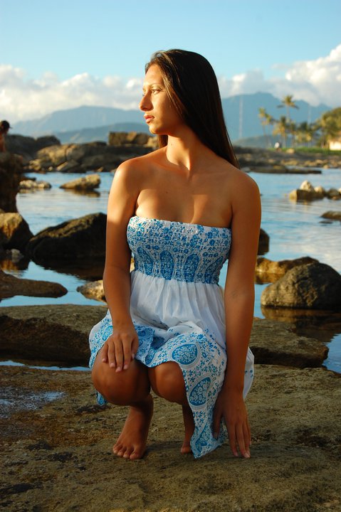Female model photo shoot of Anuhea K Pieper in Ko'olina,Hawaii