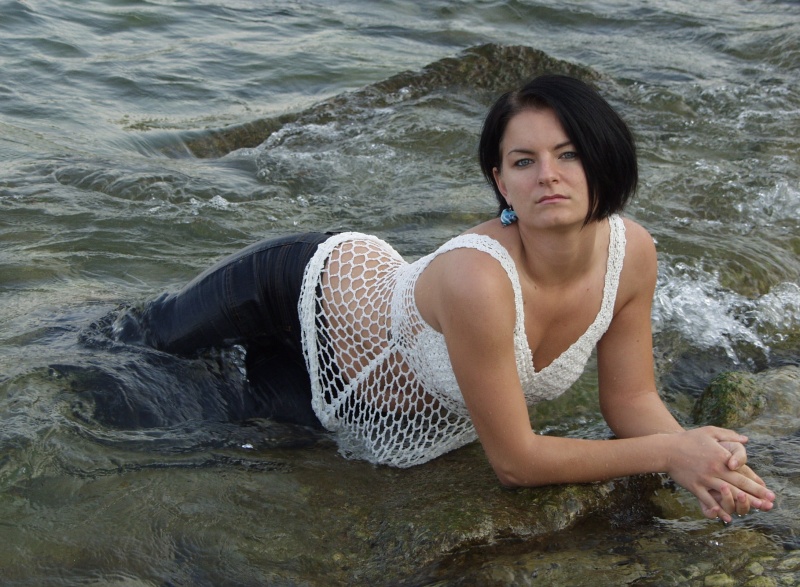 Male and Female model photo shoot of New Wave Images and m i r e l a in Ashbridge's Bay Toronto ON