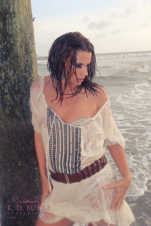 Female model photo shoot of Sarah Kelley  in Atlantic Beach, makeup by Chelsie Jandrakovic