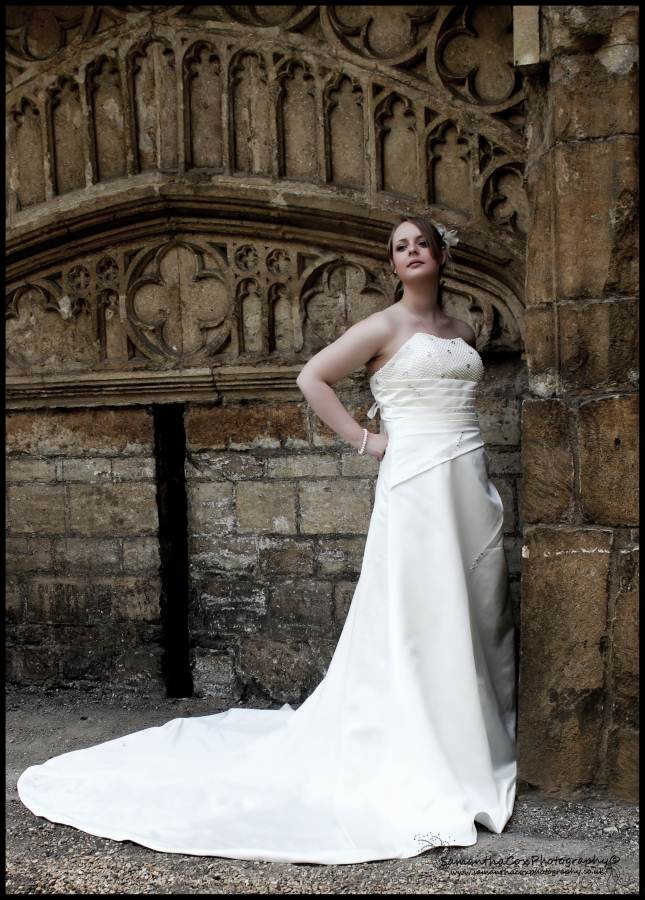 Female model photo shoot of SamanthaCoxPhotography in Peterborough Cathedral