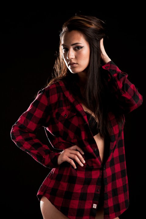 Female model photo shoot of Acsi LV  in studio Montreal